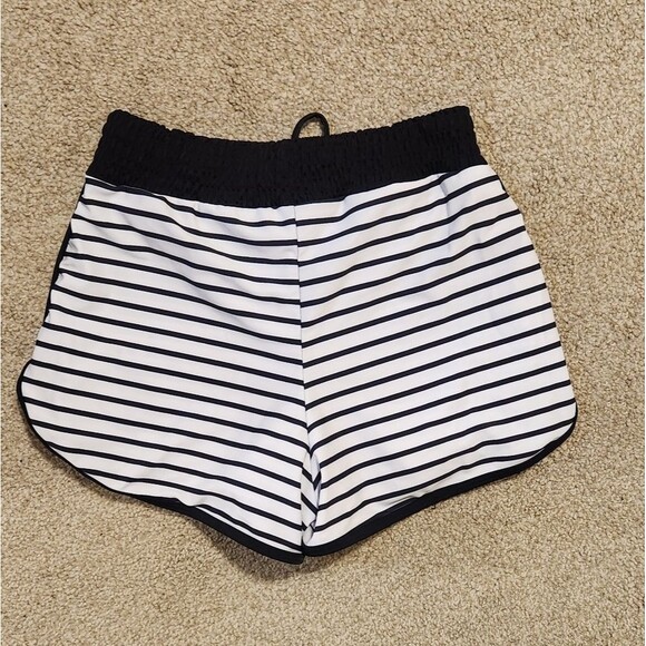 Striped Black and White Women's Shorts - Picture 8 of 8